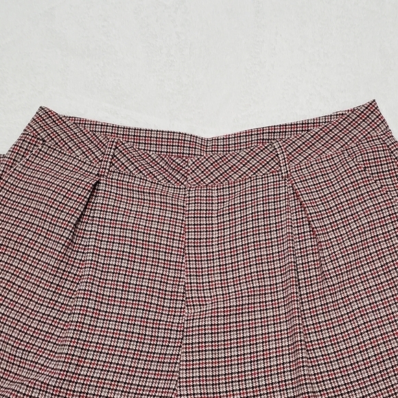 VINTAGE 80s Cross Country Woman Houndstooth Plaid Knit Wide Leg Palazzo Pants - Picture 5 of 12